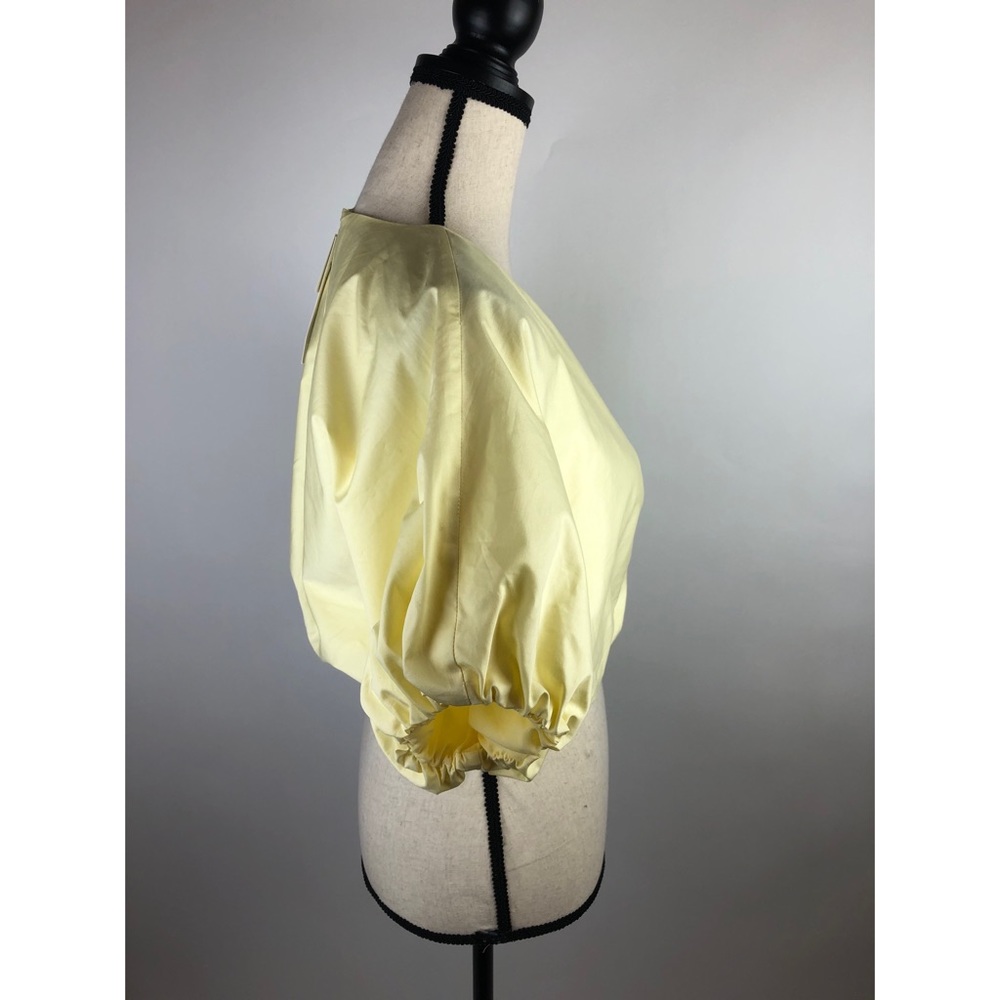 NWT Zara Yellow Cotton Crop Top size S Small - Picture 5 of 8